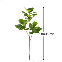 Arbusto De Fico Artificial De 103cm/132cm Gran Hoja De Banyan Falsa Planta De Goma Para Decoración De Jardín Oficina Y Hogar - details 11