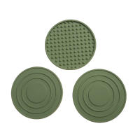 Silicona Coasters Conjunto De 3 Con Soporte Protección De Mesas Para Cualquier Tipo De Mesa Lavable En Lavavajillas Para Bebidas - details 9