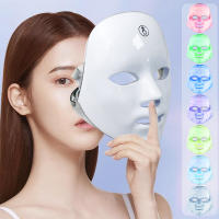 Máscara De Luz LED Para El Rostro Con Carga USB 7 Colores Terapia Fotónica Belleza Anti-Edad Rejuvenecimiento Piel Blanqueadora Cuidado De La Piel - details 1