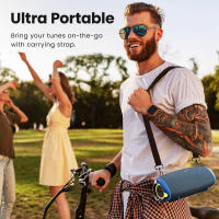 Altavoz Bluetooth portátil Sounarc R2 máxima 80W Sonido Premium, 60W potente sonido estéreo, emparejamiento estéreo, Bluetooth 5.3, impermeable IPX6, 15 horas de reproducción, 1 tweeter y 2 controladores de rango completo, color azul - details 4