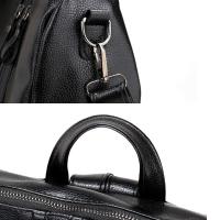 Mochila escolar de cuero suave para mujer, bolso escolar multifuncional de gran capacidad, bolsos de hombro de viaje, color negro - details 8