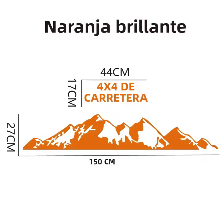 Pegatina De Camión Para Maletero 150CM 4X4 Paisaje Montañoso Estampado En Vinilo Decorativo Para Pickup SUV off Road - 1