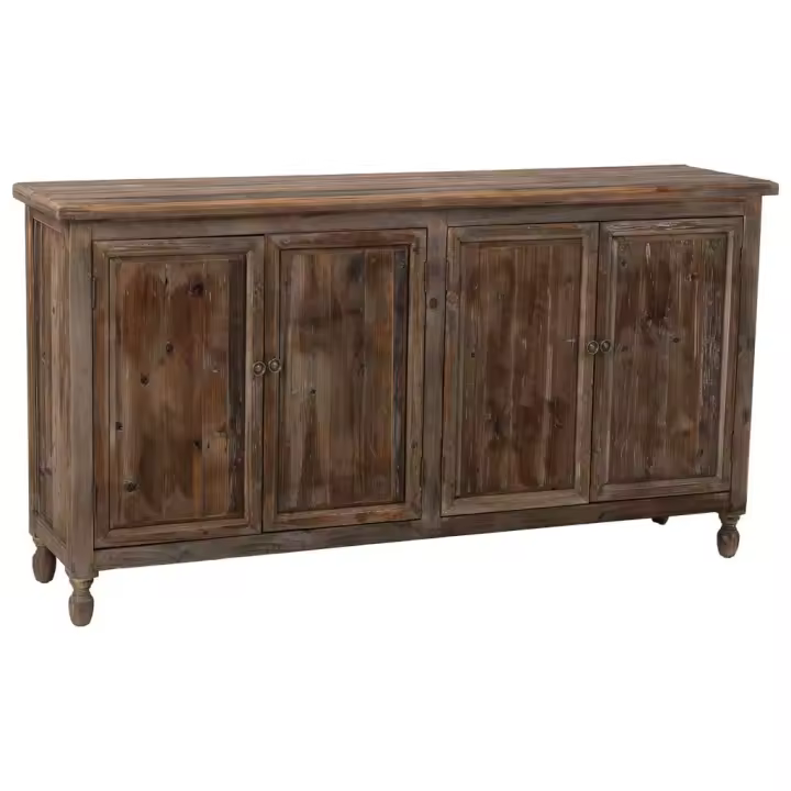Aparador de madera de 4 puertas 160x40x85h cm - 1