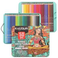 KALOUR Set De Lápices De Colores Profesionales 50/72/180/240/300 Pcs Lápices De Aceite Para Dibujos Y Pintura Artística Suministros Para Colorear - details 82