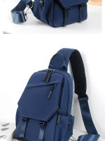Bolsa De Pecho Casual Impermeable De Negocios Oxford Unisex Gran Capacidad Estilo Casual Decoración Sin Nada Cierre De Cremallera - details 15