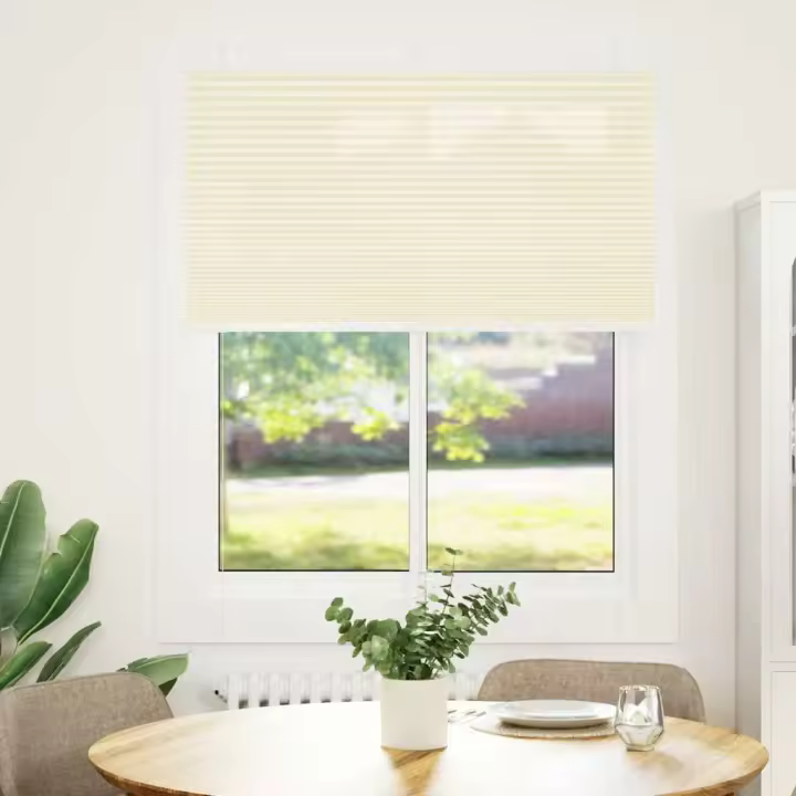 Estor Plisado crema 105x100 cm Tela Ancho 104,4 cm Poliéster - 1
