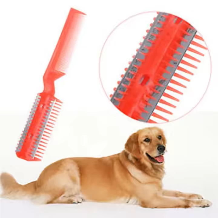 Peine Para Perros Y Gatos Con 2 Cuchillas Afeitadora De Cabello Para Mascotas Raspador Afilador De Cabello Tamaño Compacto - 1
