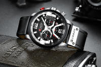 Reloj Curren 8329 Para Hombre Cuero Quadruple Mano Cronógrafo Fecha Resistente Al Agua Moda Casual Lujo Relogio Masculino - details 9