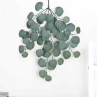 Arbusto De Seda Verde Willow Hojas Artificiales Para Decoración De Navidad Boda Fiesta Vino De Willow Planta Foliage En Vaso - details 4