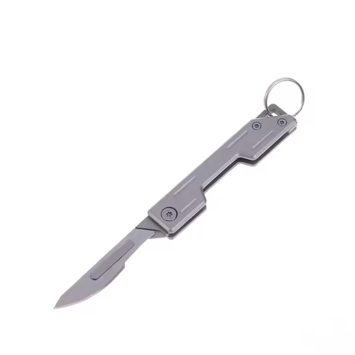 Cuchillo Miniatura De Acero Inoxidable Con Llavero Punta Afilada Desmontable Portátil Pendiente Para Regalo De Navidad - 1
