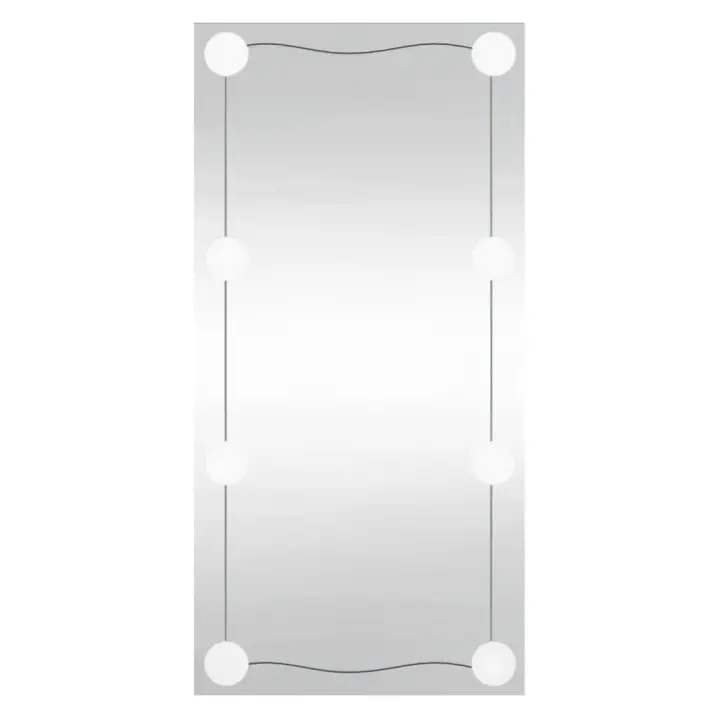 Espejo de pared con Luces LED Vidrio rectangular 30x60 cm, Espejo de maquillaje - 1
