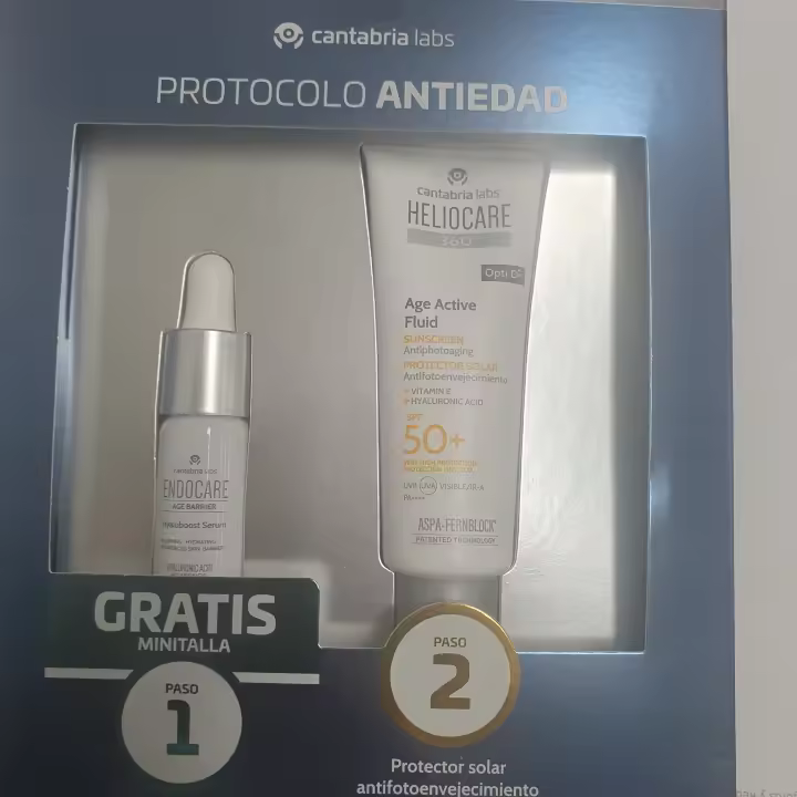 Heliocare 360º Age Active Fluid Protector Solar Protege Repara Y Corrige con REGALO de minitalla de Serum (Envase 50 ML) - 1