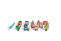 Iwood - Ciudad de Juguete de Madera con 15 Piezas para Reconocimiento de Formas, Colores y Objetos - details 1