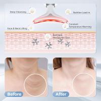 Masajeador De Cuello Con Levantamiento Facial LED De Tres Modos De Luz Dispositivo De Rejuvenecimiento De Piel Eléctrico Herramienta De Belleza Blanca - details 2