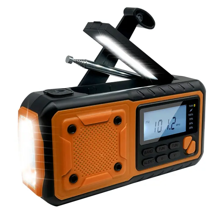 Radio Portátil Con Cargador De Solar Y Manivela 5000mAh Emergencia AM/FM SW Multi BAND Con Linterna LED Y Power Bank - 1