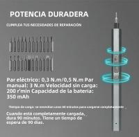 Precisión Destornillador Eléctrico 30 En 1 Con LED Herramientas De Poder Mini 5 Torque 5/32 Pulgadas Bits Magnéticos Para Reparación De PC Teléfonos Gafas - details 7