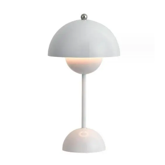 Lámpara de mesa nórdica con forma de capullo de flor, lámpara de ambiente decorativo, lámpara con forma de capullo de flor, lámpara de noche con forma de hongo, luz de noche roja - 1