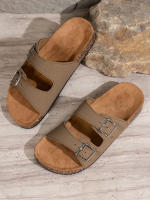 Zapatillas De Moda Para Hombre Impermeables Antideslizantes Slip-On Versátiles Para Interior Y Exterior Con Hebilla - details 4