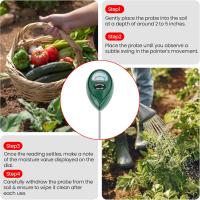 Medidor de humedad del suelo con sonda de aguja resistente, lecturas precisas e instantáneas, sin pilas, sensor de humedad del suelo, color verde. - details 2
