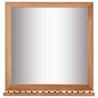 vidaXL Espejo de cuarto de baño madera maciza de nogal 60x12x62 cm - details 1