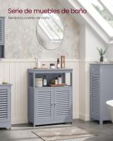 Armario de baño con 2 puertas estilo persiana, organizador versátil, diseño rústico, cocina, dormitorio y salón - details 18