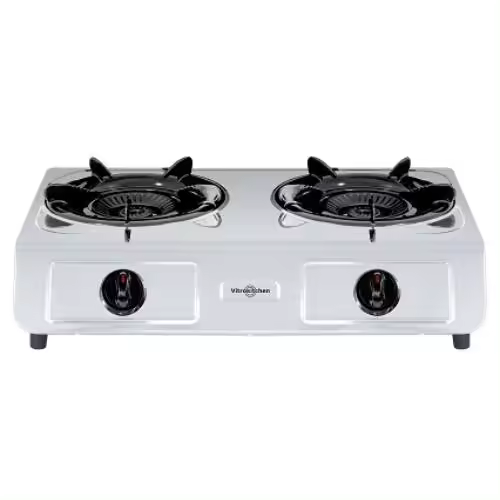 Hornillo gas VITROKITCHEN butano 2 fuegos inox 265IB - 1