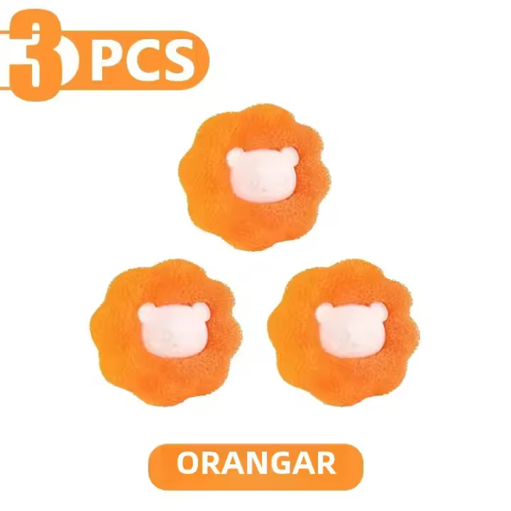 Bolas De Limpieza Para Lavadora Eliminador De Pelo De Mascotas Accesorios Para Gatos Y Perros Recopilador De Pelusa Reutilizable Tamaño Aproximado 6cm - 1