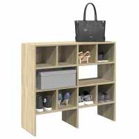vidaXL Zapateros 2 uds apilables 89,5x30x40 cm en color Roble Sonoma/Gris hormigón/Marrón roble y más - details 0
