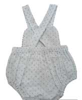 Peto de bebe blanco de plumeti con gris en color unisex - details 3