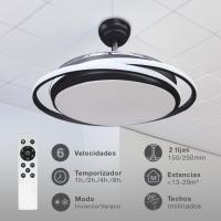 Ventilador DC de Techo LED Garsaco Bauala 107 CM, 3 Tipos de Luz, Control Remoto, Negro - details 2