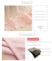 Cortinas De Princesa Rosa Coreanas Para Niñas Habitación Dormitorio Estudio Románticas Con Tratamiento De Ventanas De Bloqueo Total 1 Panel Algodón 100% - details 0