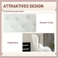 Sillón cecodadi con cojín lumbar, Sillón de Plush con almohadas de Madera, respaldo con mechón de romdos, Sillón reclinable para Salón, dormitorio - details 1