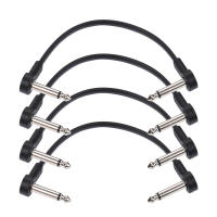 Kit De Cables De Patch Planos Ggiant AC-8 Pedal De Efectos Para Guitarra Con Conectores De Ángulo Recto De 1/4 Pulgada Longitud De 6 Pulgadas 4 Packs - details 0