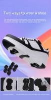 Zapatos De Rollers Para Niños Y Niñas Con Cuatros Ruedas Zapatillas Deportivas Al Aire Libre Para Niños Y Niñas a Prueba De Agua Transpirables De Cuero - details 8