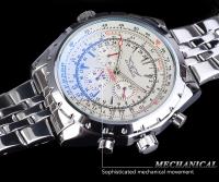 Reloj Métrico Automático Para Hombre Jaragar Con Vidrio Antiglareante Luminoso Calendario Acero Inoxidable Deportivo Y De Negocios - details 5