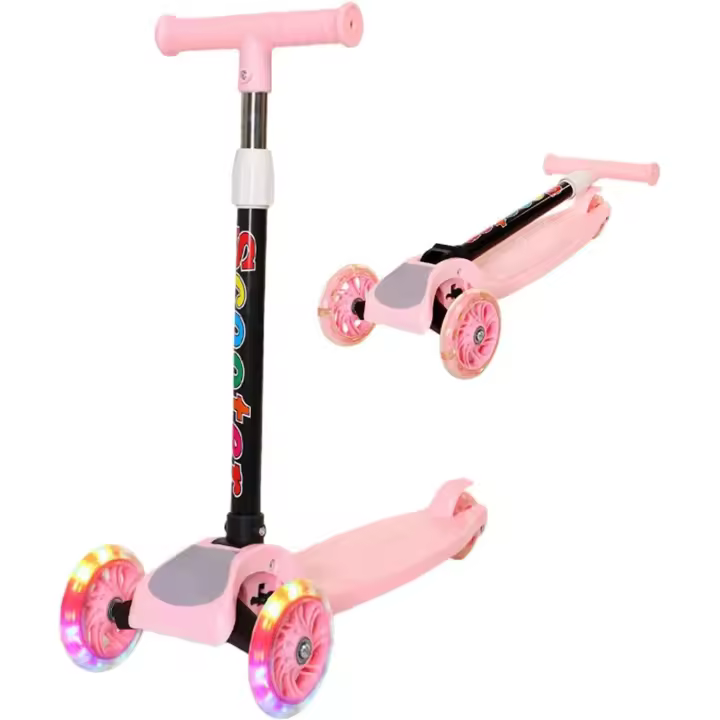 Patinete para niños - Patinete with Ruedaspara Niños | Patinetas para niños con Altura ajustable | Patinete antideslizante para niños | Plataforma extra Ancha, Ruedasiluminadas para que los Niños jueguen al Aire Libre y open an a conducir - 1