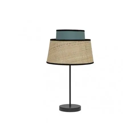 FABRILAMP Lámpara de Mesa Sobremesa Jia Natural/Turquesa 40x20x20 Cm - Diseño Moderno - 1