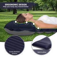 Colchón De Campaña Ultraligero Inflable Con Bomba Integrada 10cm Para Pesca Senderismo Viajes Y Acampar Material PVC - details 0