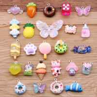 10Pcs Colgantes De Frutas Y Animales Mixtos Para Manualidades Joyería Pendientes Y Llaveros Hechos En Resina Acrylic Multicolor - details 0