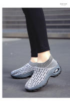 Zapatillas Deportivas Casuales Para Mujer 2024 Suela Gruesa Con Almohadilla Aire Tacón Inclinado Zapatos De Moda Para Mamá Zapatos Transpirables Y Elevados - details 13