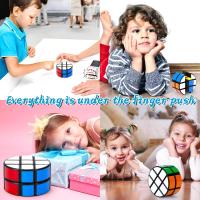Ronda 2x3x3 Puzzle Cube Especial Circular Juego de Puzzle PVC Adhesivo 66mm,Ronda 2x3x3 Puzzle Cube Especial Circular Juego - details 3