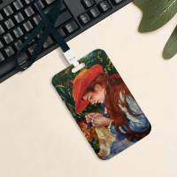 Portatarjetas Art Pierre-Auguste Renoir Para Estudiantes Y Trabajo Con Correa Negra Material PVC Tamaño Clásico - details 6