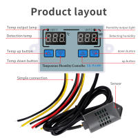 Controlador De Temperatura Y Humedad Digital Dual LED Para Acuarios Y Incubadores Thermostato Eléctrico De Calefacción Y Enfriamiento 110-220V Regulador - details 3