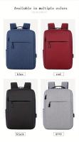 Bolsos,1PC Mochara gris para portátil de Negocios, Bolsa de viaje Ligera de Tela con Correa ajustable, cerre de Cremallera, forro de poliéster, detalle de Hilo de Coser, diseño de Cordones PARA LA Escuela, Actividades al Aire Libre - details 7