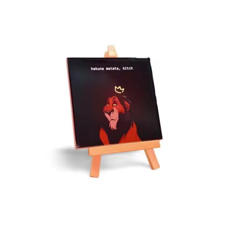 Cartel Poster Azulejo Scar Hakuna Matata Cerámico 10x10 cm Stamina Tripode No Incluido - 1