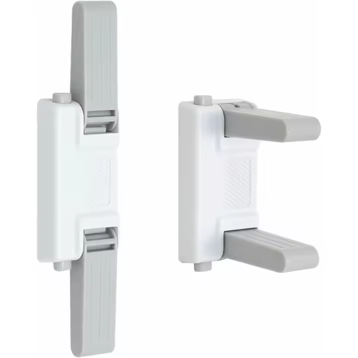 Paquete de 2 Cerraduras Para Puerta a Prueba de Bebés, Seguridad Puertas Niños, Cierres Seguridad Bebe sin Agujeros, Bloqueo de la Palanca, Pestillo Puerta sin Agujeros, Con Adhesivo Fuerte - 1