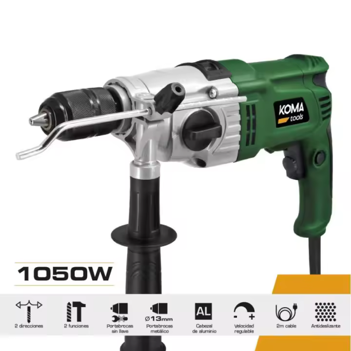 Taladro percutor 1050w 13x39x26cm koma tools 8425998087253 08725 KOMA TOOLS - 1