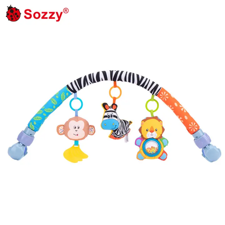 Carrito colgante Sozzy, cama colgante, clip para cochecito de bebé, colgante para cochecito de bebé, juguete con clip para cochecito de bebé, 0-1 años - 1