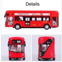 Modelo De Autobús De Doble Piso 1/36 En Aleación De Metal Con Sonido Y Luz Regalo Para Niños Colección De Juguetes Vintage De Londres - details 4