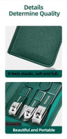 Set De Manicura Profesional Verde Con 9 Piezas Y Estuche De Cuero Herramientas Para Cuidado Del Pie Y La Cara Corta De Acero Inoxidable Regalo - details 8